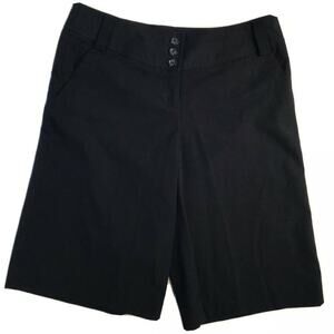 LOFT Marisa Black Bermuda Walking Shorts Size 6P Petite